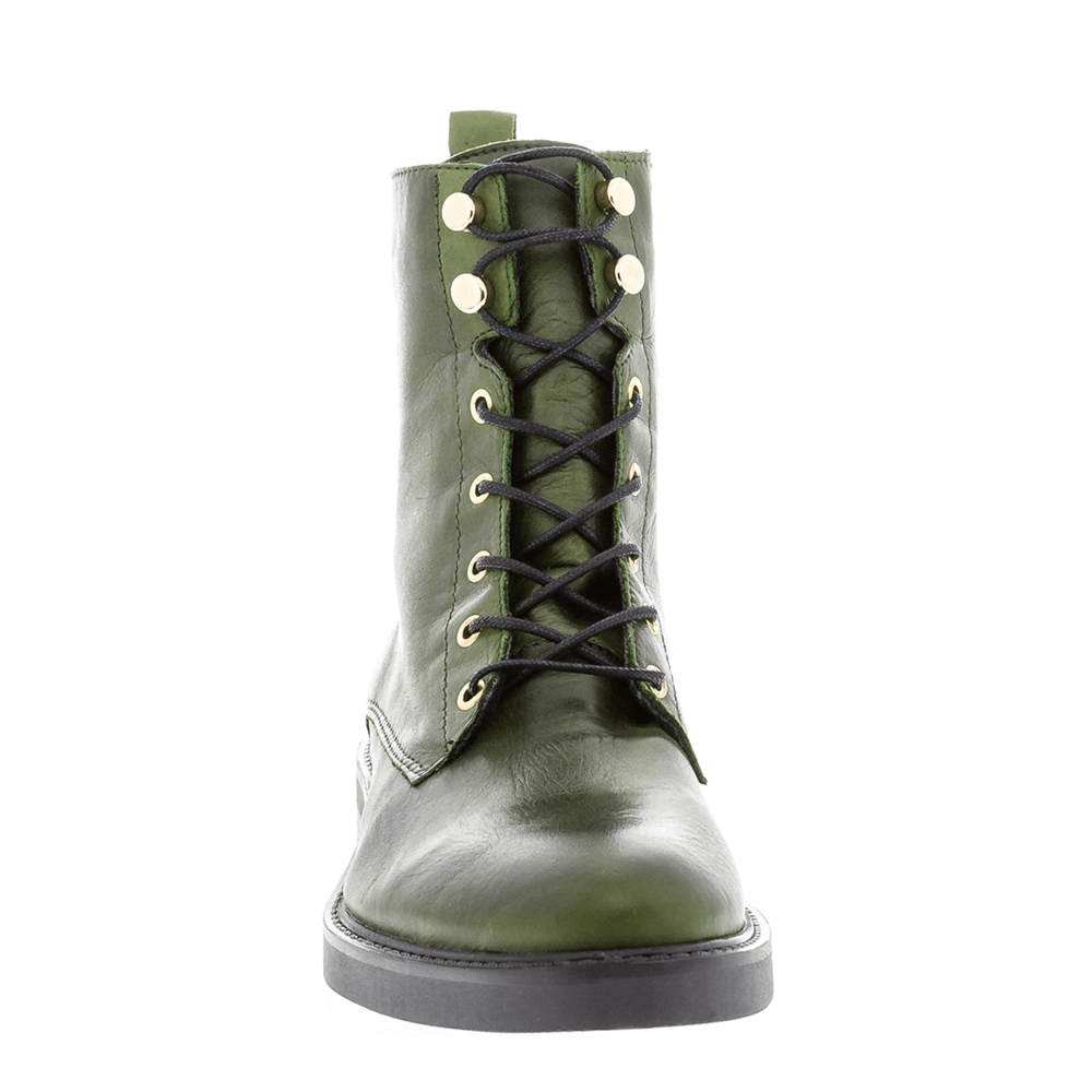 Carl Scarpa Roux Green Leather Lace Up Ankle Boots Jarrolds Norwich
